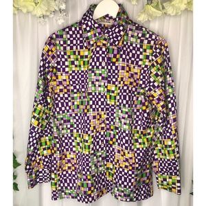 🌈funky vintage Alfred Dunne button down🌈